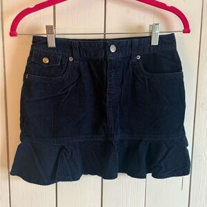 Girls youth Ralph Lauren Navy Corduroy Skirt